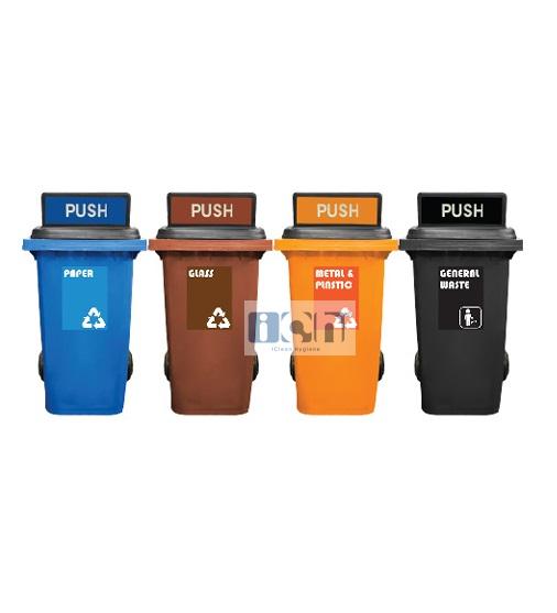240L M4W garbage bin 4 in 1 with turbo lid
