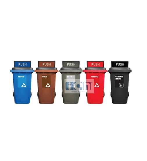 240L M5W garbage bin 5 in 1w with turbo lid