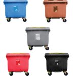 660L|M5W| Recycle Mobile Garbage Bin 5-in-1W c/w Foot Pedal
