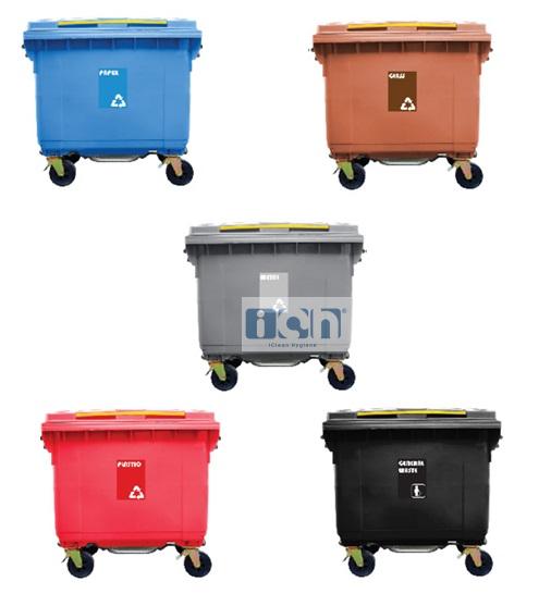 660L M5W garbage bin 5 in 1w with foot pedal
