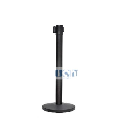 black coated retractable belt